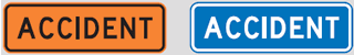 Accident signs