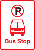 Bus stop sign