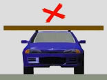 Picture of a car with an oversize load