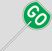 Handheld go sign