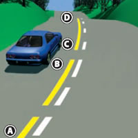 Picture of no-passing line