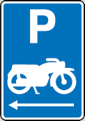 Motorcycle parking sign
