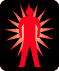 Picture of a pedestrian traffic signal indicating that you should not start crossing the road, but you may finish crossing