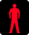 Picture of a pedestrian traffic signal indicating that you should not cross the road