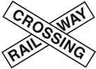 Railway crossing sign