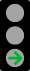 Picture of traffic signals showing a green arrow pointing right