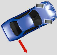 Picture of a rear-wheel skid