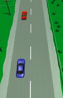 Picture illustrating following distance