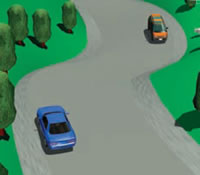 Picture of curve in unlaned road